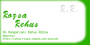 rozsa rehus business card
